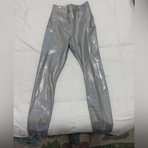 Fabletics Glitter Silver Leggings
